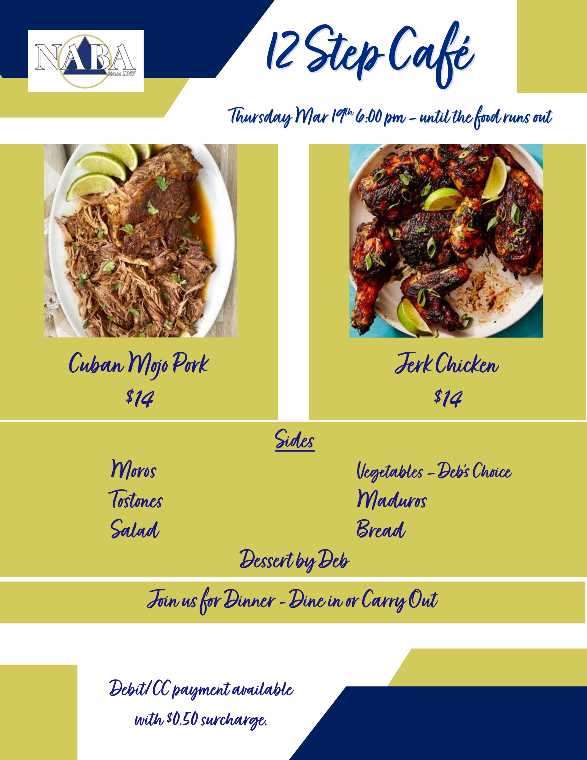 Thursday Dinner Menu (3/19/2026)