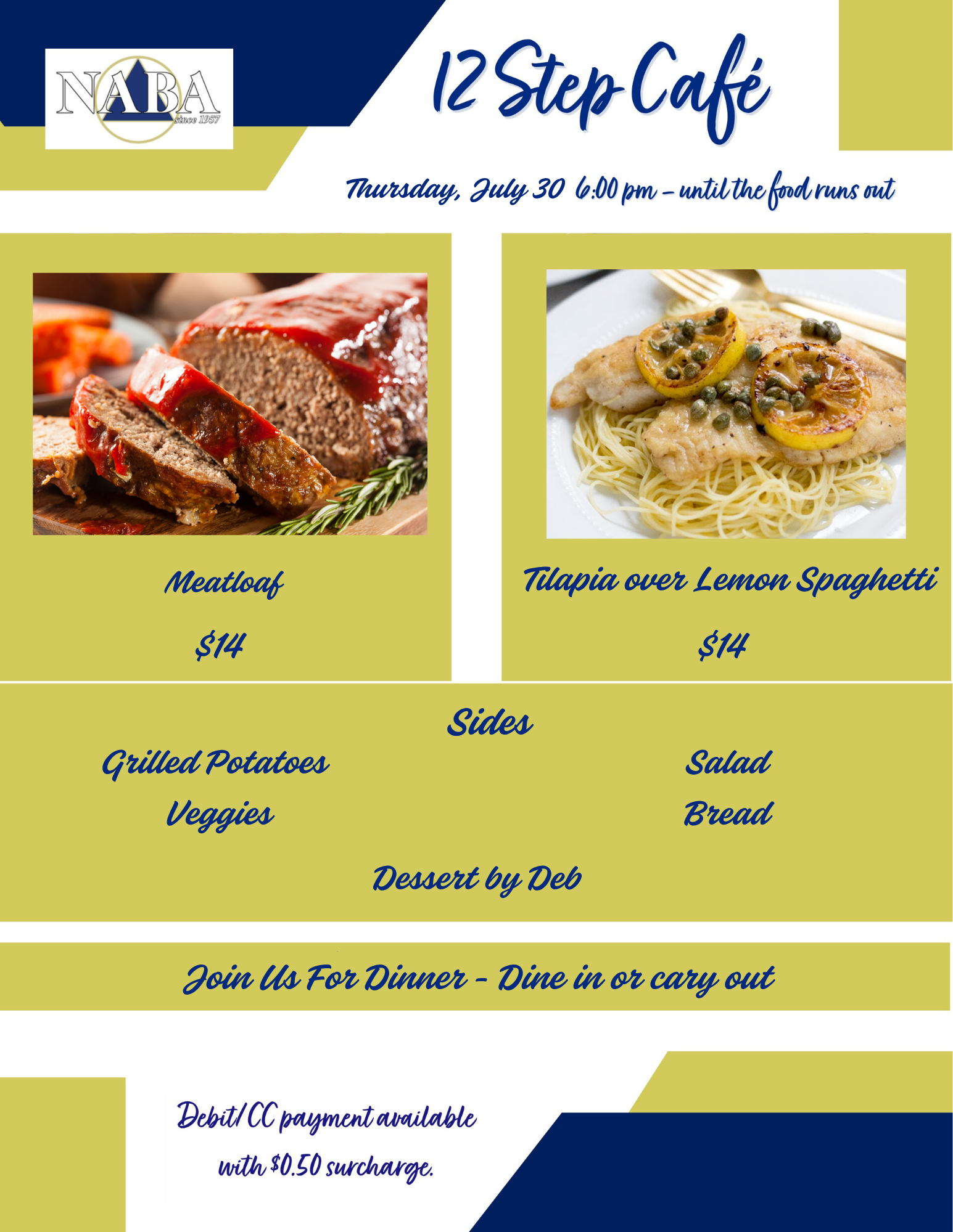 Thursday Dinner Menu (7/30/2026)